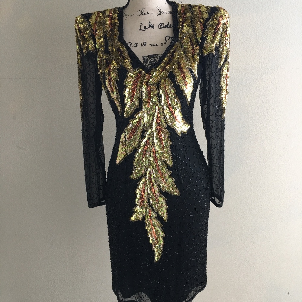 Designer Handbeaded Cocktail Dress Cathy Southwick